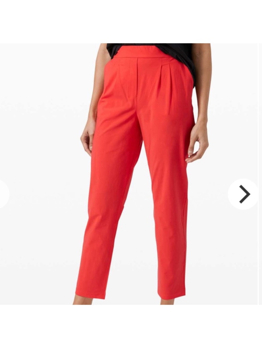 lululemon athletica Red Cropped Tapered Pants